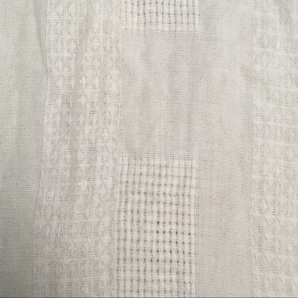 Cream Color Knit Pattern Infinity Scarf - Picture 2 of 2